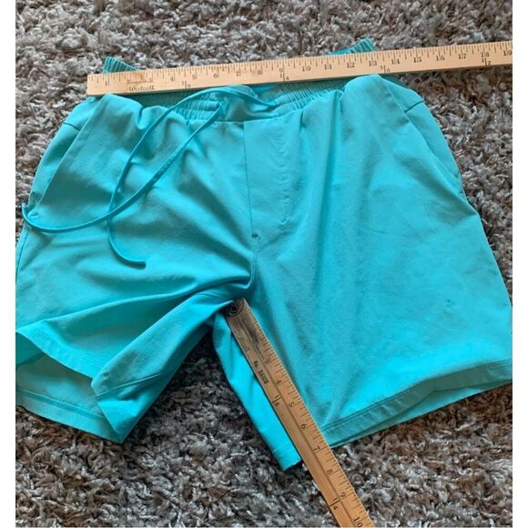 Lululemon Channel Cross 7” lined TURQUOISE TIDE SHORTS BATHING SUIT MENS sz M - Picture 4 of 6
